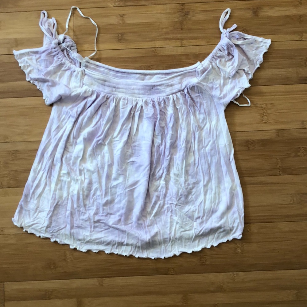 Purple tie dye short sleeve